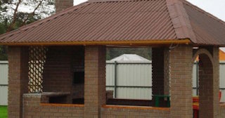 Беседка из кирпича под ключ в Сланцах цена от 3166 рублей - Строй-Мск